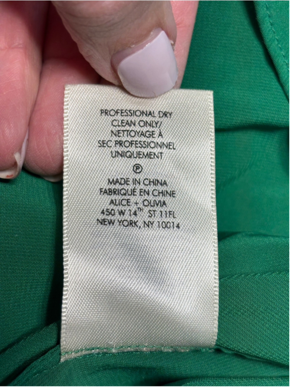 Alice + Olivia RARE Coco Floral Silk Blend Green & Gold Chiffon Dress Size 6 EUC - Picture 12 of 12